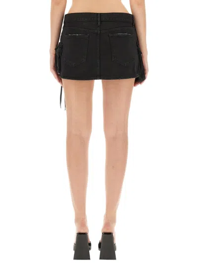 Attico Fay Mini Skirt In Black