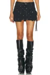 Attico 'fay' Black Mini-skirt With Oversized Cargo Pockets In Black