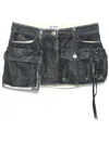 Attico Fay Cargo Mini Skirt In Blue