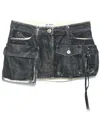 Attico Fay Cargo Mini Skirt In Blue