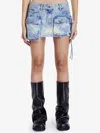Shop Attico Fay Miniskirt In Blue