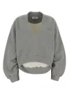 Attico Grey Cotton Sweatshirt
