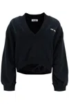 Attico Oversized Logo-embellished Cotton-blend Jersey Sweatshirt
