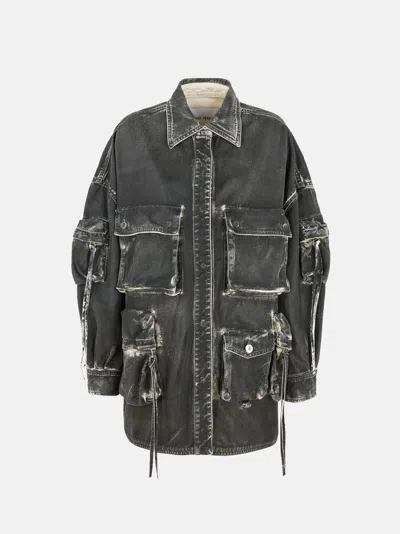 Attico Long-sleeved Casual Jacket In Black
