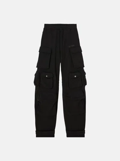 Attico "fern" Black Fade Long Pants In Black Fade/brown