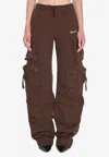 Attico Cargo Fern Pants In Brown