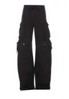 Attico Cargo Casual Pants In Black