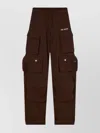 Attico Fern Cargo Pants Drawstring Waist In Brown