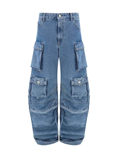 Attico The  Fern Long Pants In Blue