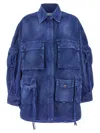 Attico Fern Coats And Trench Coats In Blue