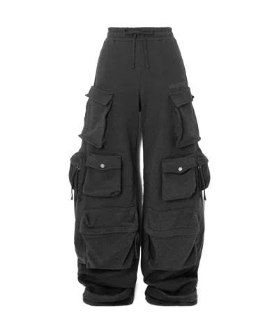 Attico Fern Cotton-fleece Straight-leg Pants
