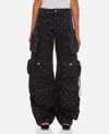 Attico Fern Multi-studs Cargo Jeans In Black