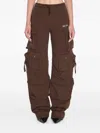 Attico Cargo Fern Pants In Brown