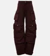 Attico Jeans In Burgundy