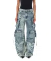 Attico Fern Cargo Denim Pants