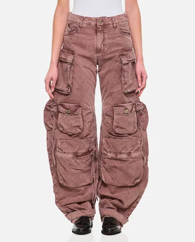 Attico Fern Long Trousers Natural Marble In Brown