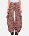 Attico Fern Long Trousers Natural Marble In Brown