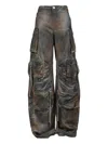 Attico Fern Multi-pocket Palazzo Pants In Gray