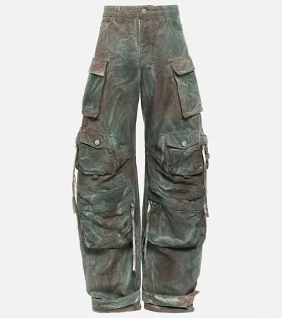 ATTICO FERN OVERSIZED DENIM CARGO PANTS