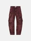 Attico Jeans In Red/burgundy