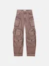 Attico Fern Long Trousers Natural Marble In Washed Mauve