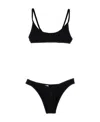 Attico The  Tie Detailed Bikini Set In Black