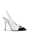 Attico ''fiona'' White And Black Slingback In White & Black