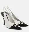 Attico ''fiona'' White And Black Slingback In White