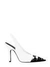 Attico ''fiona'' White And Black Slingback In White