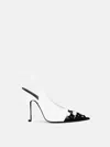 Attico ''fiona'' White And Black Slingback In White/black