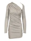 Attico Draped Satin Mini Dress