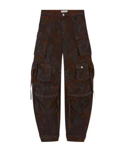 Attico Grey And Rust Long Pant In Grey/rust