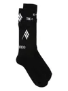 Attico Flag-pattern Socks In Black