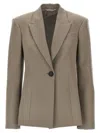 Attico Single-breasted Wool Blazer With Back Vent