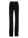 Attico Black Washed Stretch Jeans In Multi