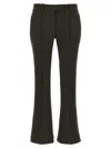 Attico Flared Trousers With Back Pocket And Side Pockets In Brown