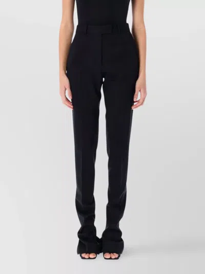 Attico Flared Trousers Featuring Pockets In Black