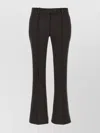 Attico Flared Trousers With Back Pocket And Side Pockets In Brown