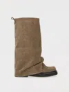 Attico Flat Ankle Boots The  Woman Color Beige In Multi
