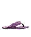 Attico Pantoletten Mit Bandana-print In Purple