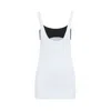Attico Light Blue Flat Ribbed Tank Top In Blue