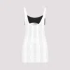 Attico Flat Ribbed Jersey Tank Top In White