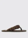 Attico Infradito ''indie'' Dark Green E Dark Brown