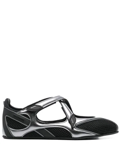 ATTICO FLAT SHOES BLACKS AND GREYS