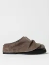 Attico 'square Toe Suede Finish Flat Sole Loafers' In Beige