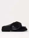 Attico Black Leather Mules In Black