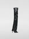 Attico Black "robin Otk" Thigh-high Boots In Black