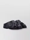 Attico Black Leather Mules
