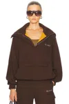Attico Oversized Blouson With High Collar In Brown
