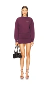 Attico Burgundy Mini Dress In Purple
